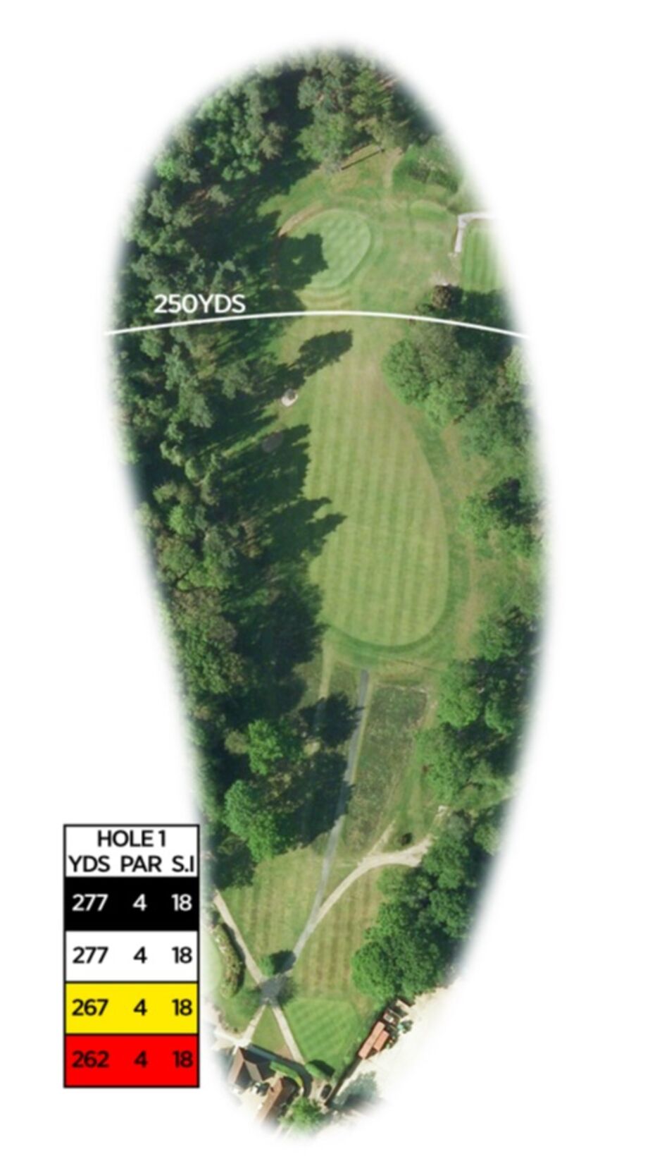 Hole 1 map